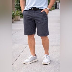 LL Bean Mens Navy Blue Natural Fit Cotton Chino Shorts Size 44